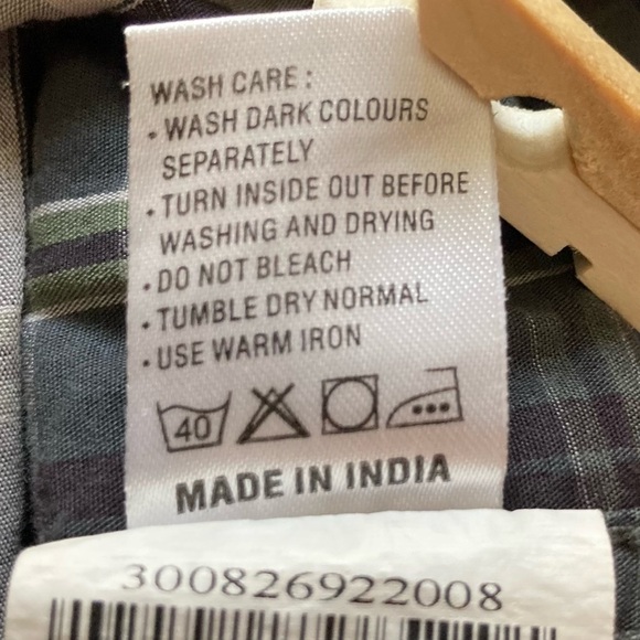 RIG Utility Clothing 100% Cotton Men's Plaid Short Sleeve Shirt in Dark Green - Picture 9 of 12